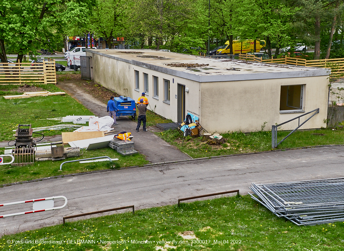04.05.2022 - Baustelle am Haus für Kinder in Neuperlach